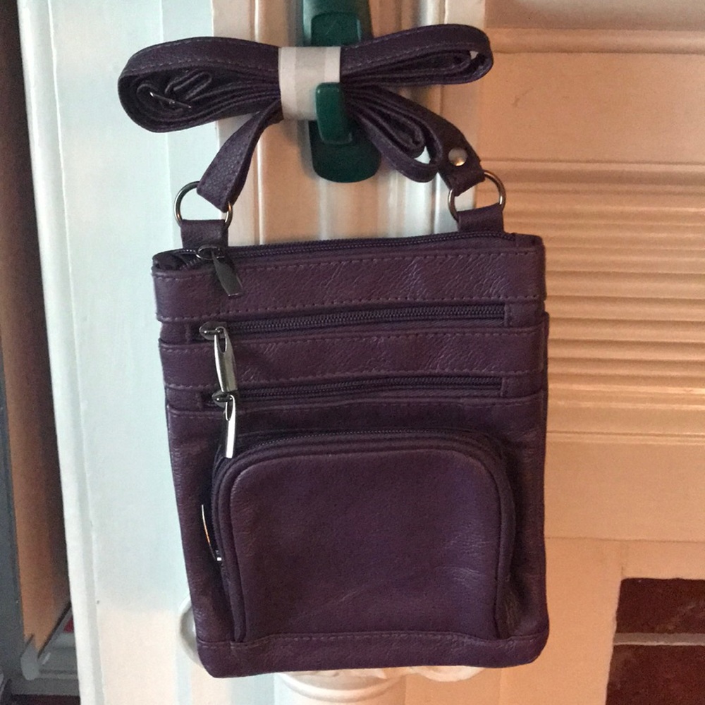MAZE Leather Purple Crossbody Bag NWT